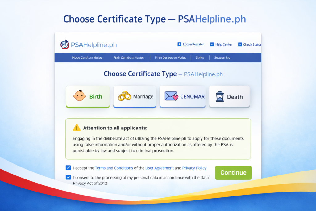 Choose Certificate