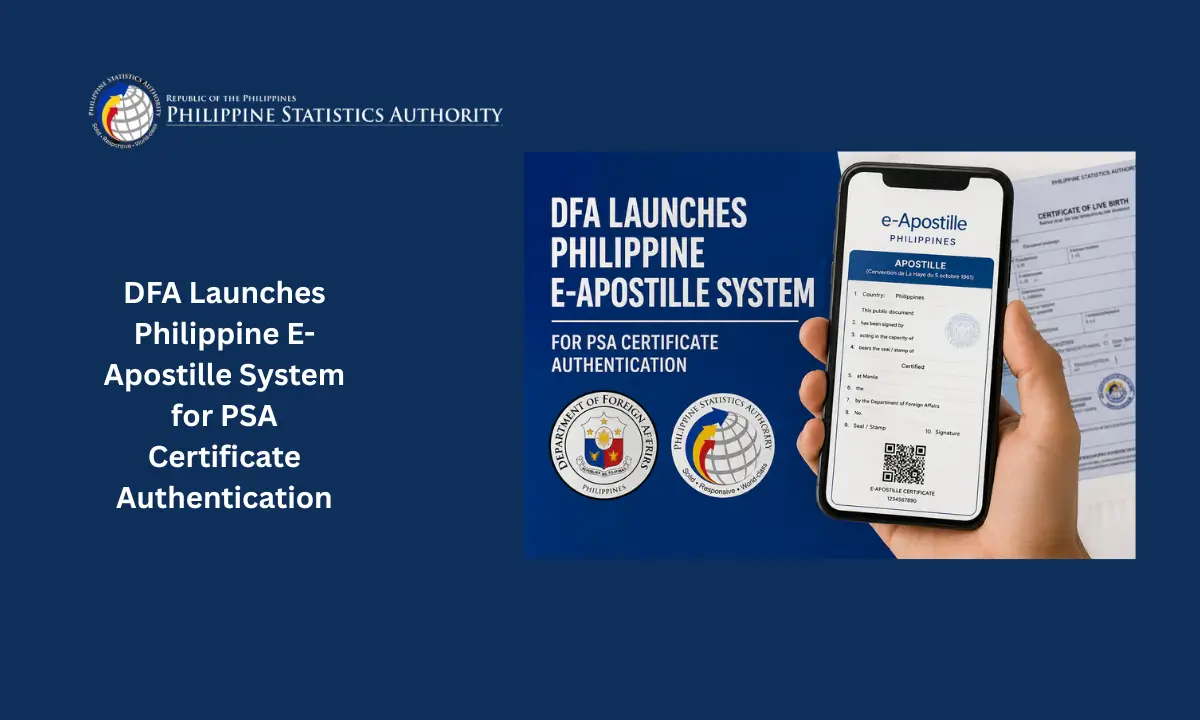 DFA Launches Philippine E-Apostille System for PSA Certificate Authentication