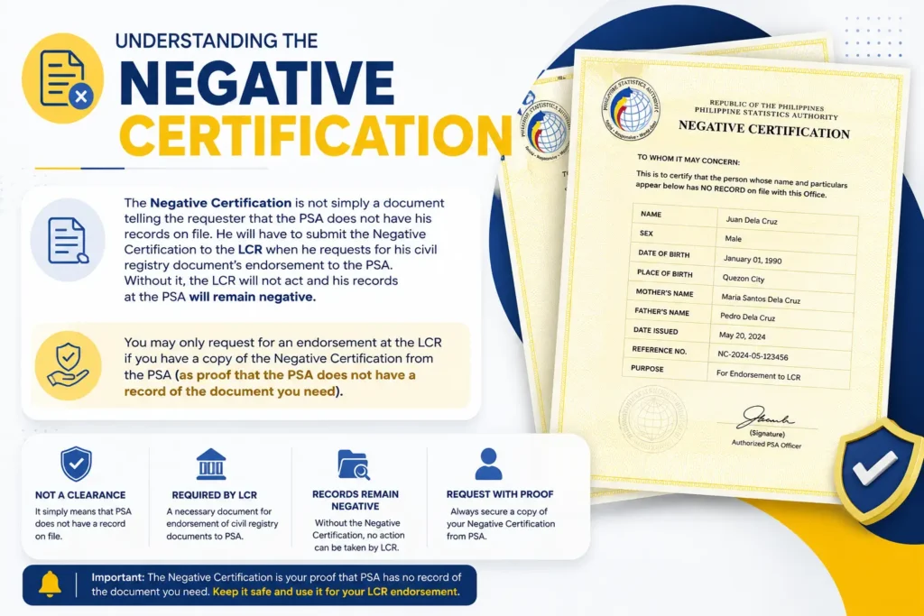 Negative Certification