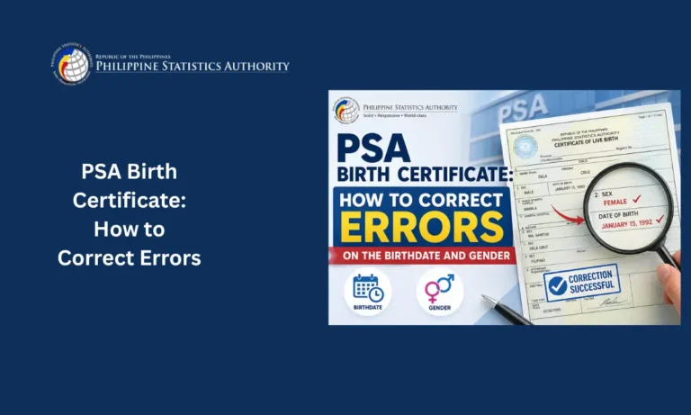 PSA Birth Certificate Correct Errors