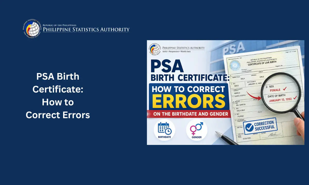 PSA Birth Certificate Correct Errors