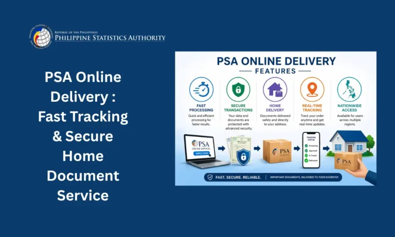 PSA Online Delivery – Fast Tracking & Secure Home Document Service