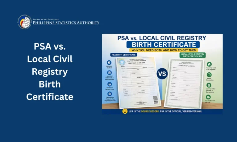 PSA vs. Local Civil Registry Birth Certificate