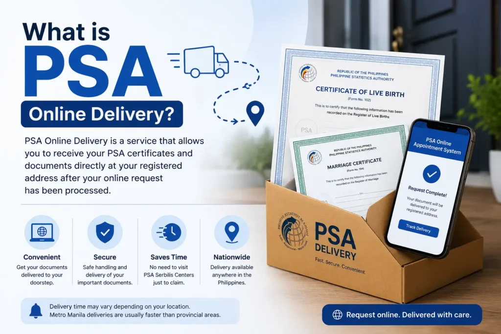 What is PSA Online Delivery