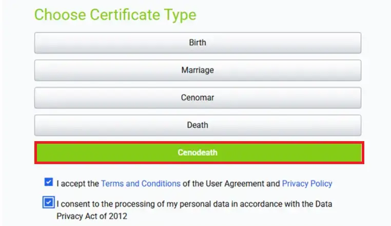 choose cenodeath