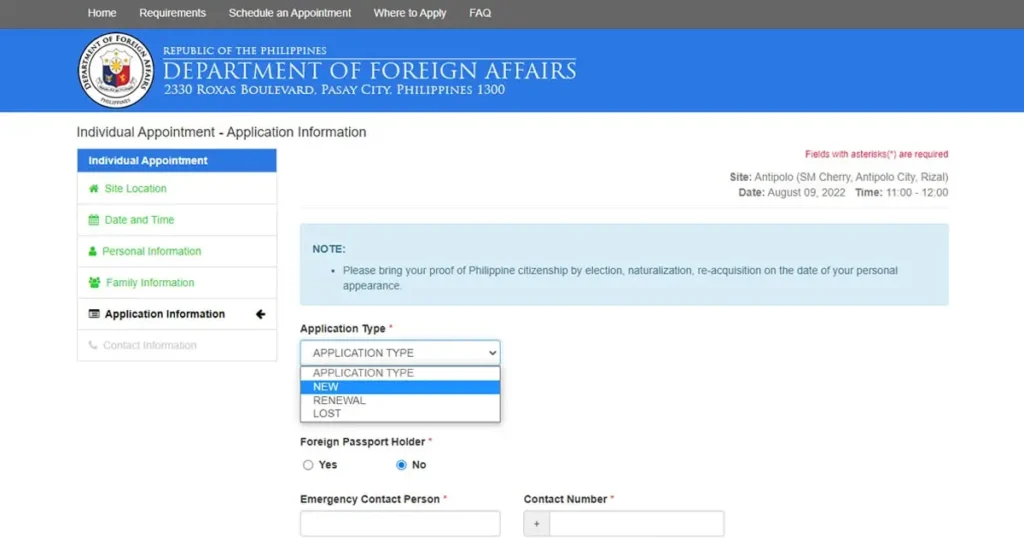 passport application 2
