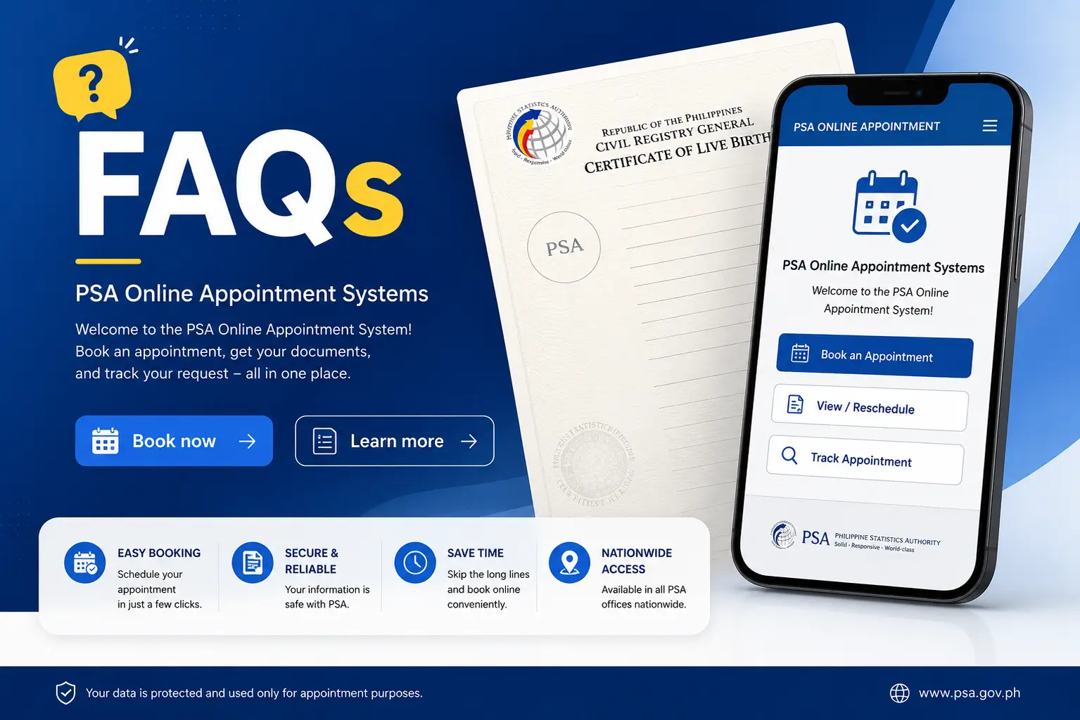 FAQs about PSA Online Appointment