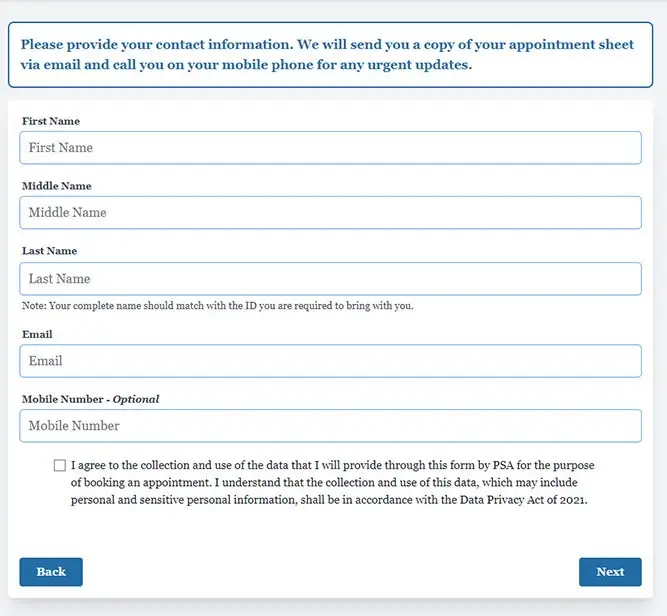 Fill in your contact details