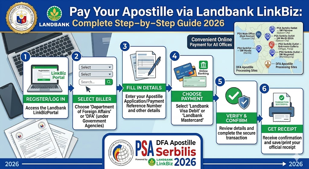Pay Your Apostille via Landbank LinkBiz