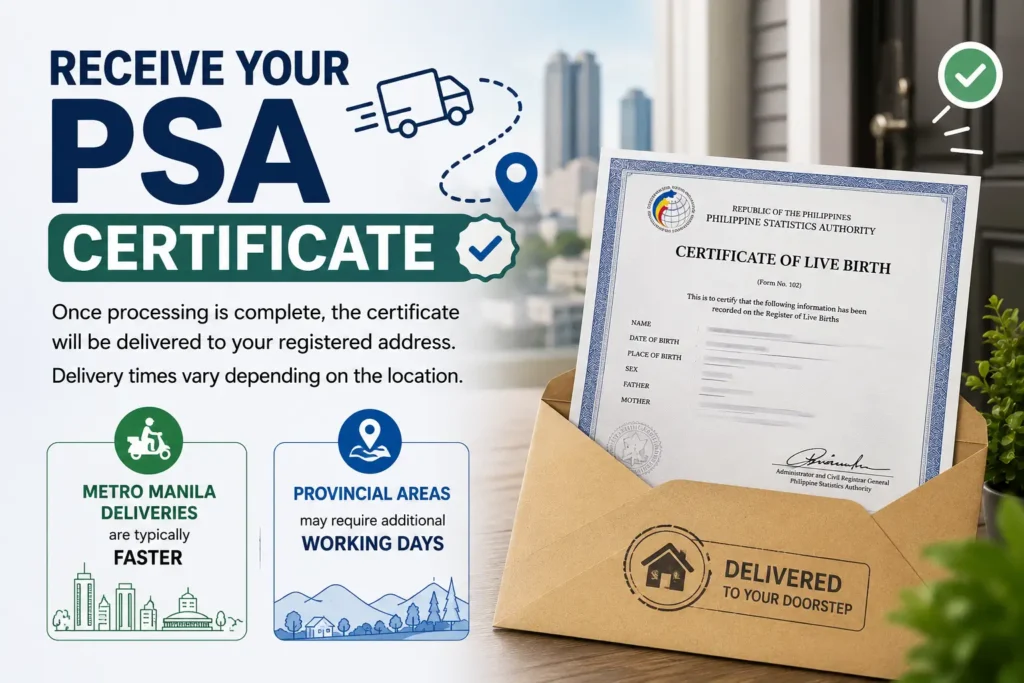 Receive Your PSA Certificate