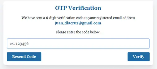 Verify your email with an OTP