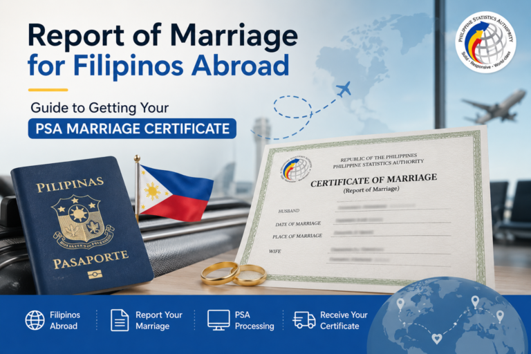 Report of Marriage for Filipinos Abroad