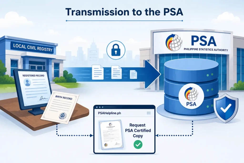 Transmission to the PSA